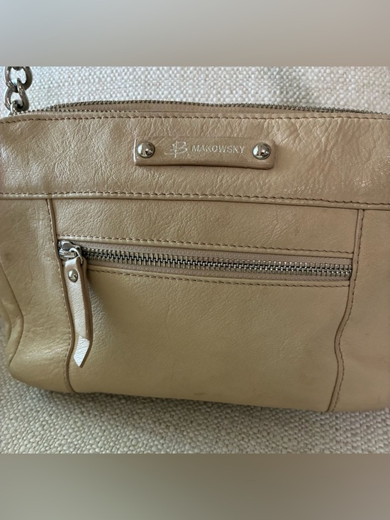 B. Makowsky Tan Crossbody Genuine
Leather Bag Purse - Picture 13 of 16